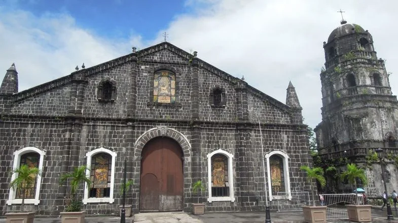 Facade of Tabaco Church in Albay