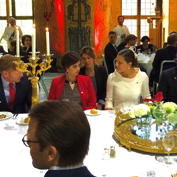 King Carl Gustaf and Queen Silvia of Sweden, Crown Princess Victoria, Prince Daniel and Prince Carl Philip of Sweden held a lunch in honour of Chilean President Michelle Bachelet 