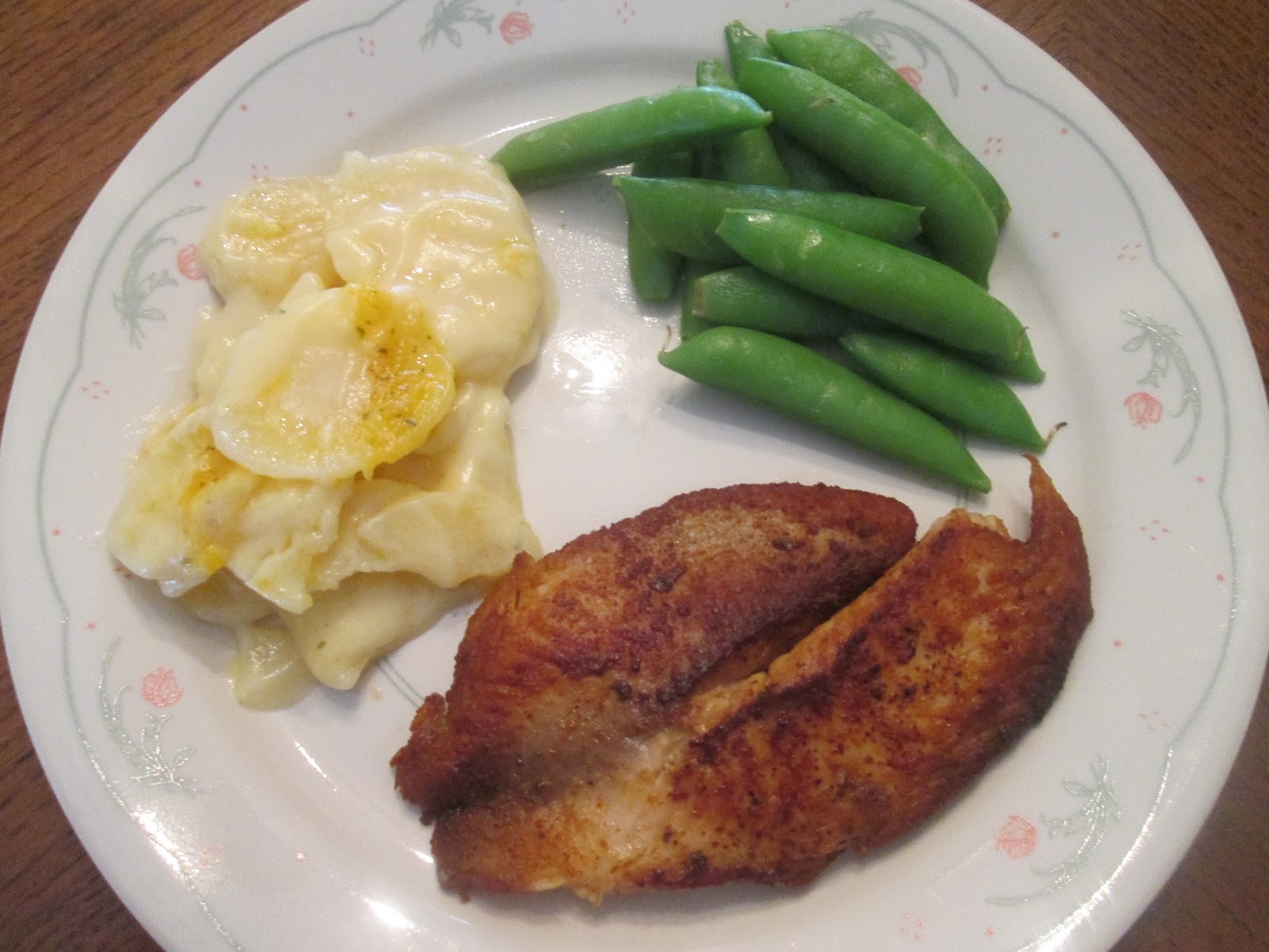 Diab2Cook Cast Iron Skillet Blackened Tilapia w/ Scalloped Potato