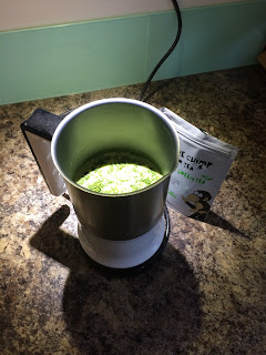 Making green tea latte