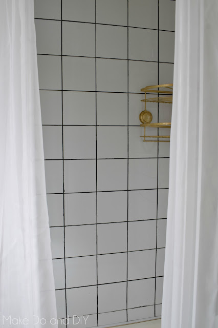 painted shower grout diy