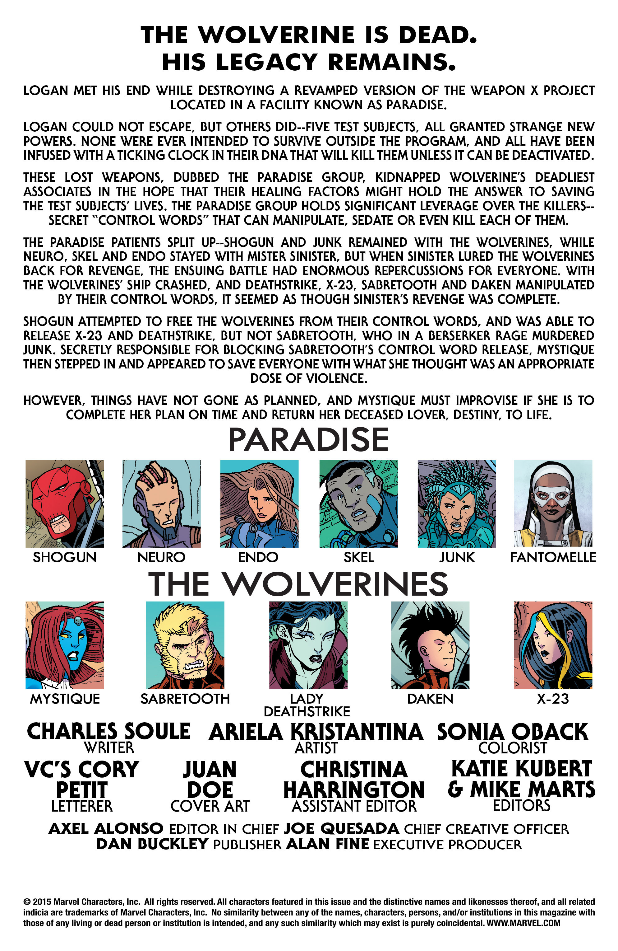 Read online Wolverines comic -  Issue #19 - 2