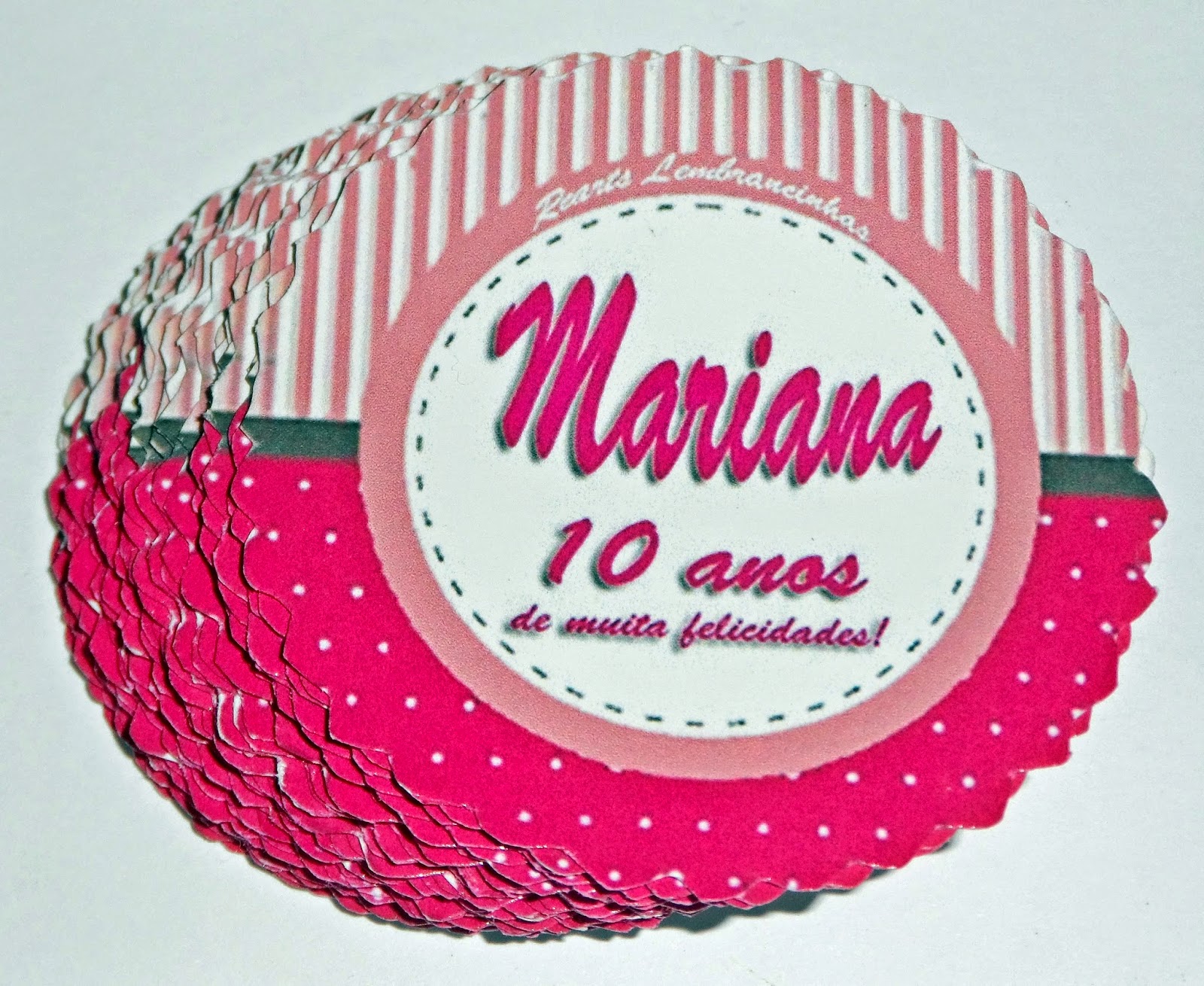 Reart's Lembrancinhas Personalizadas: Rosa e Pink!! Mariana 10 anos
