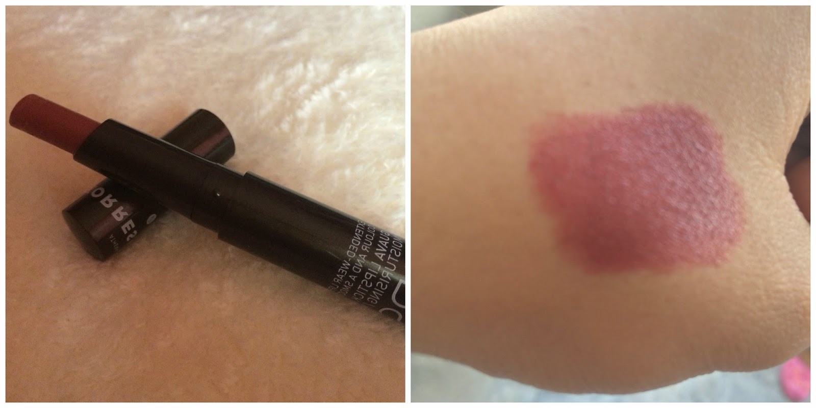 guava lipstick by Korres review bubblybeauty135
