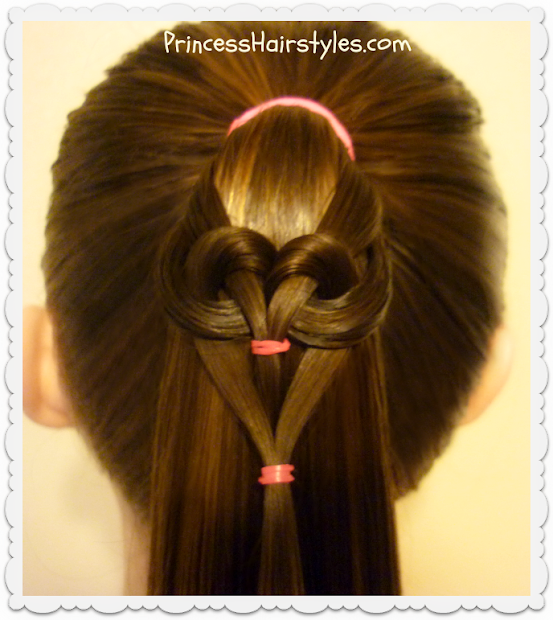hanging heart ponytail - hairstyles