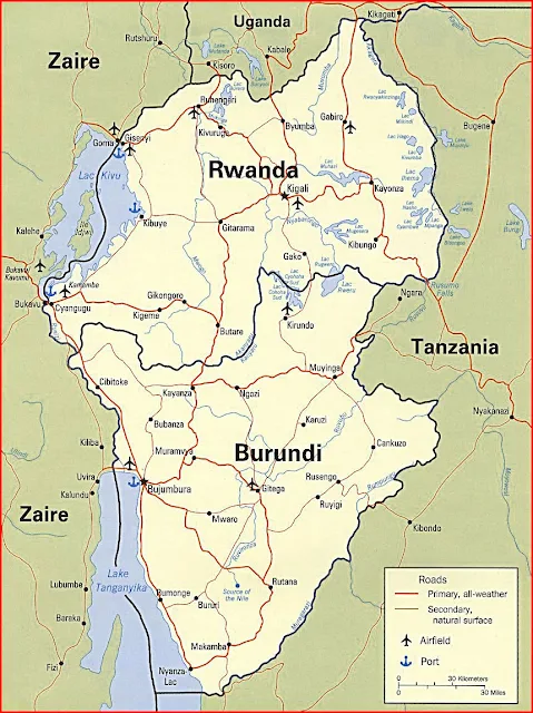 image: Rwanda and Burundi map