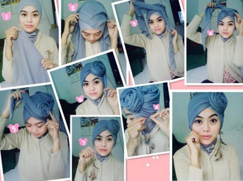 Kreasi Hijab Turban Pashmina