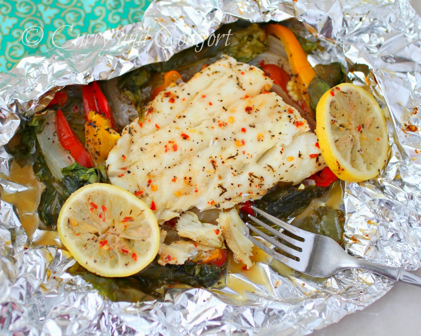 Kitchen Simmer Cod And Spinach In Foil Packets kitchen-simmer-cod-and-spinach-in-foil-packets
