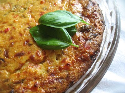 Tomato and Goat Cheese Crustless Quiche