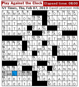 Rex Parker Does the NYT Crossword Puzzle: Rhyming title character