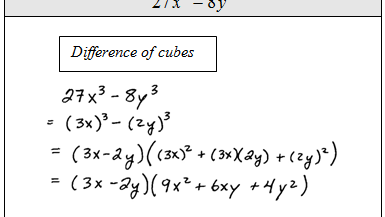 Sum And Difference Of Cubes Worksheet Promotiontablecovers