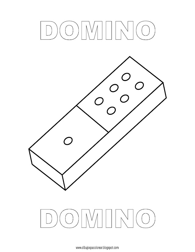 Dibujos Inglés - Español con D: Domino - Domino