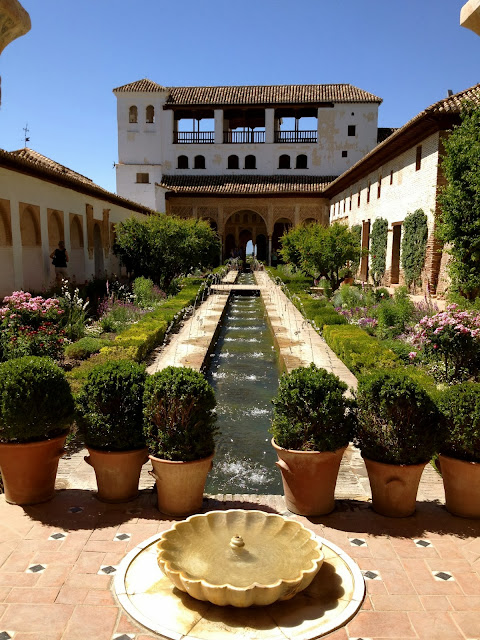 Beautiful Alhambra courtyard and garden on Semi-Charmed Kind of Life