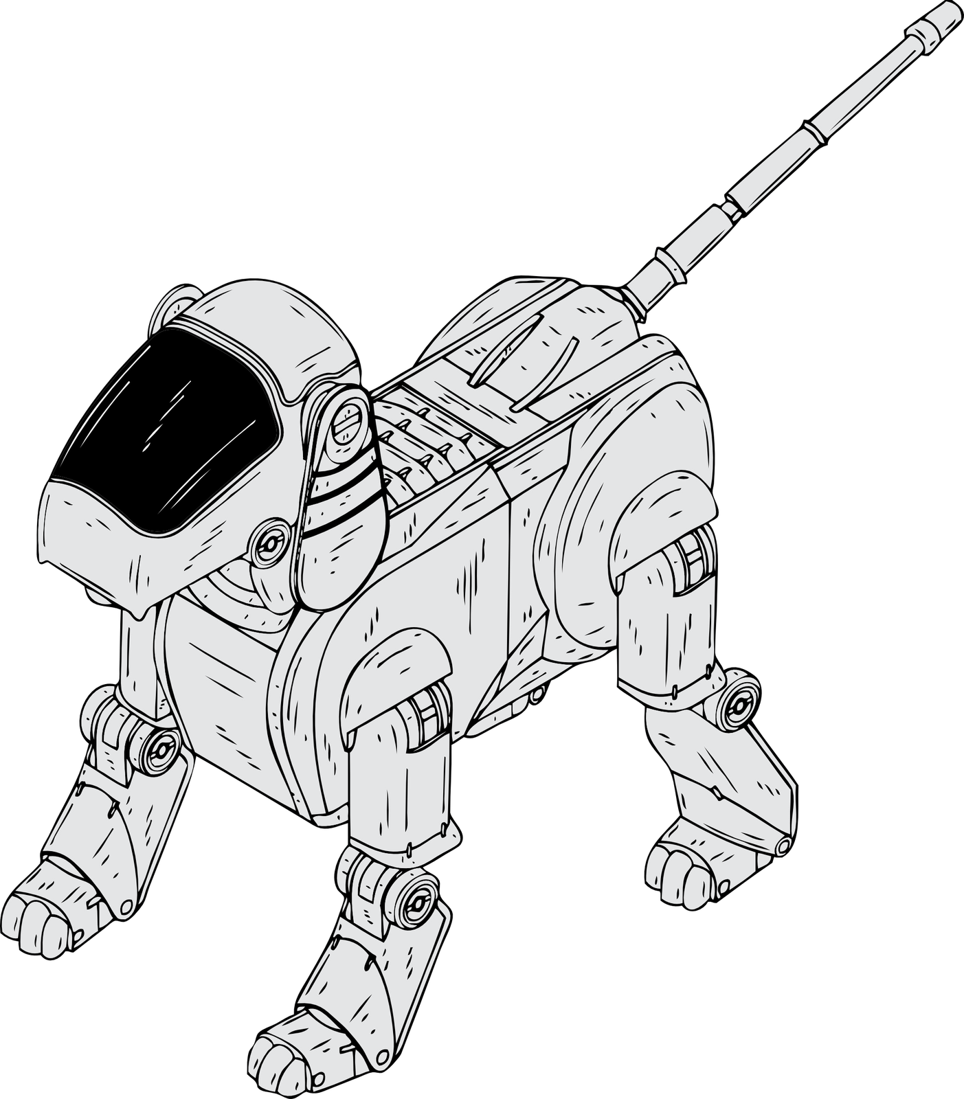 Robot Dog Coloring Pages Bull Gallery