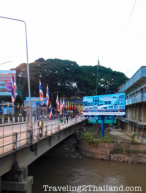 Border between Thailand and Myanmar at Mae Sai in North Thailand Motorbike Riding in Thailand by Traveling 2 Thailand