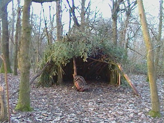 wolfbushcraft: winter shelter lean too