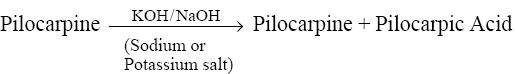 Cessation of Lactone-Ring: salts with the formation of pilocarpic acid