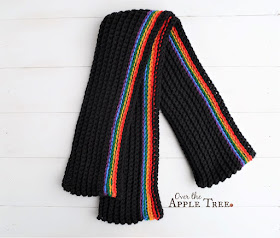 The Dark Rainbow Scarf, FREE PATTERN by Over The Apple Tree
