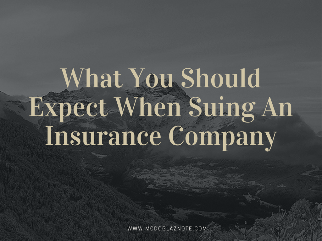 What You Should Expect When Suing An Insurance Company McDoglaz Note