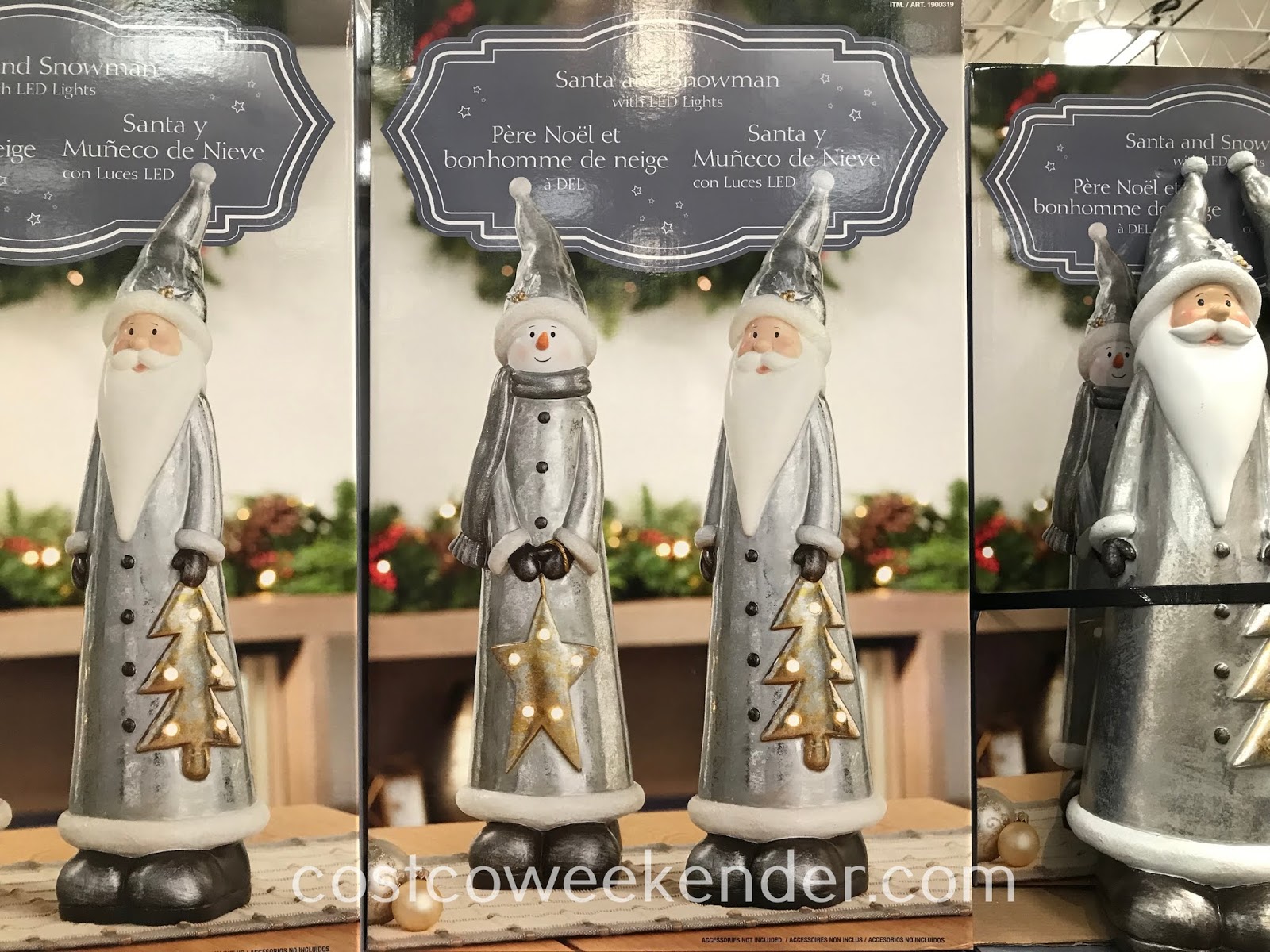 Santa And Snowman With Led Lights Costco Weekender