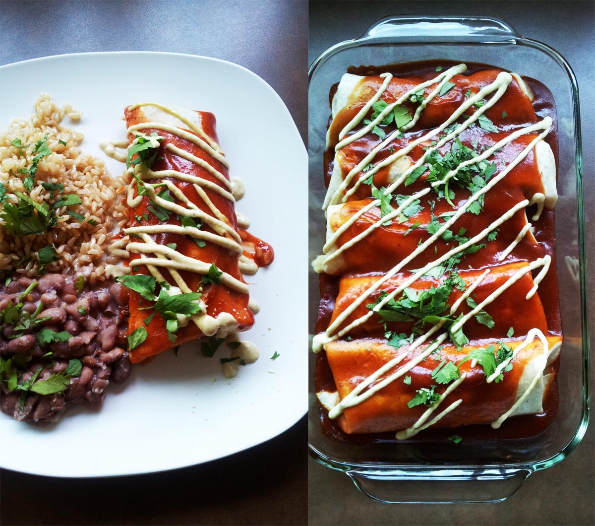 A Profound Hatred of Meat Root Vegetable Enchiladas with Green Chile