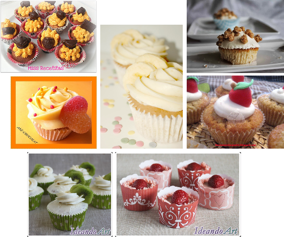 Cupcakes con frutas