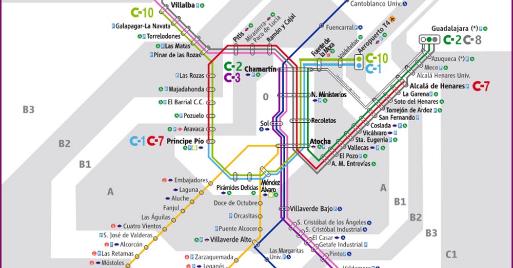 Posible necesario Clasificar Mapa de Líneas de Cercanías de Madrid - edición noviembre 2018 | es por  madrid