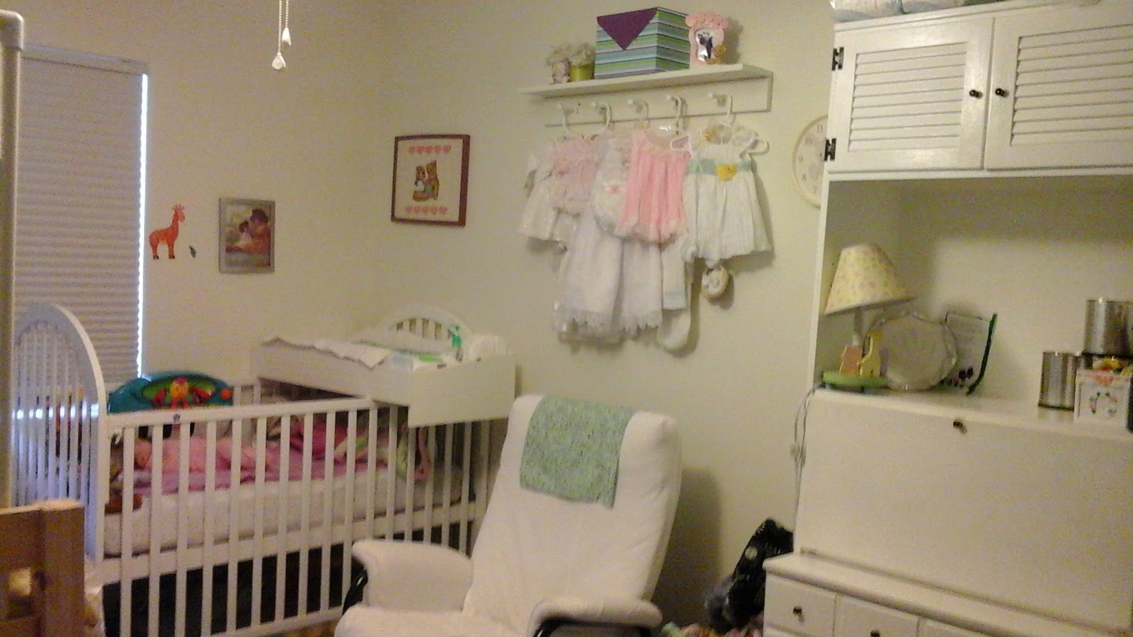 Ledge Shelf with Pegs for kid or baby room