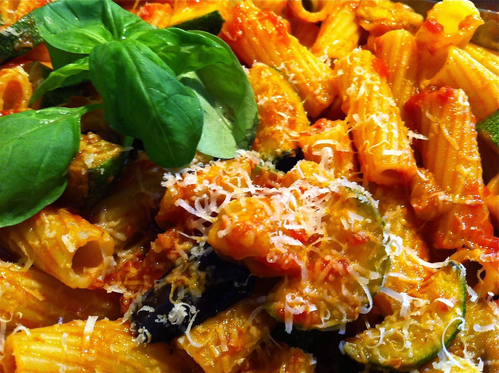 Homemade By Mary ROASTED ZUCCHINI and EGGPLANT PASTA