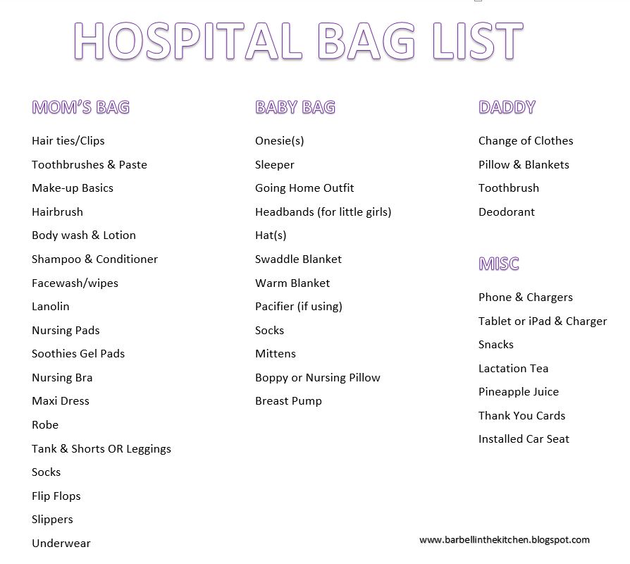 everything needed for a baby