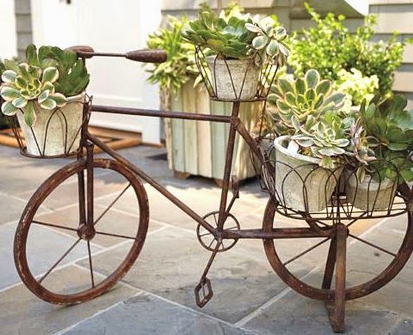 Wrought iron garden planters