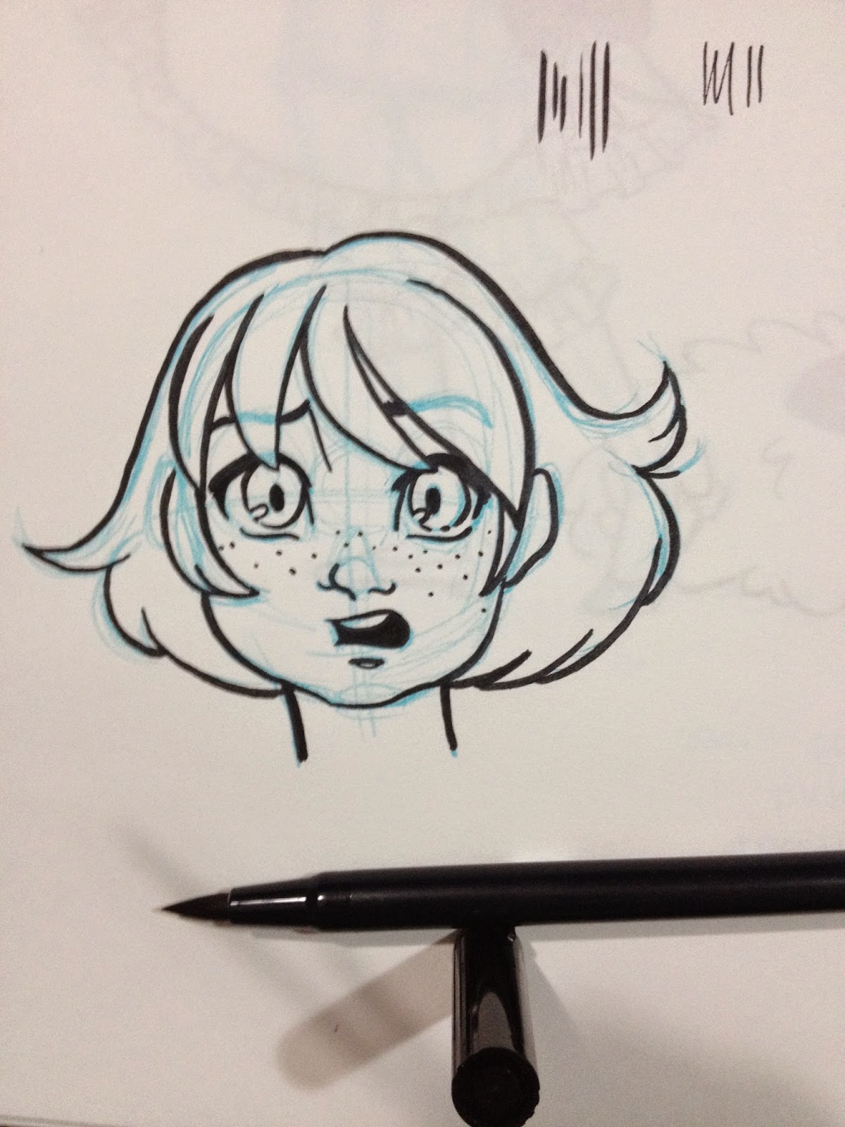 Inking Comic Art with Tombow Brush Pens 