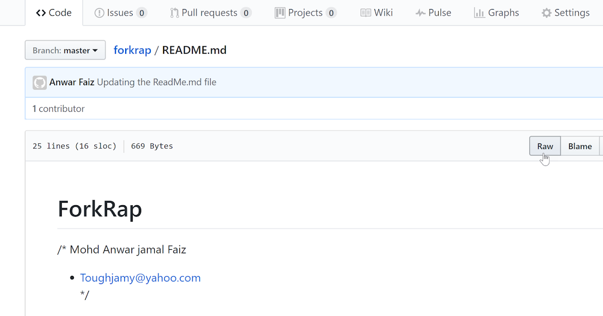 W3LC - World Wide Web Learners Consortium: Using Github ReadMe opened ...