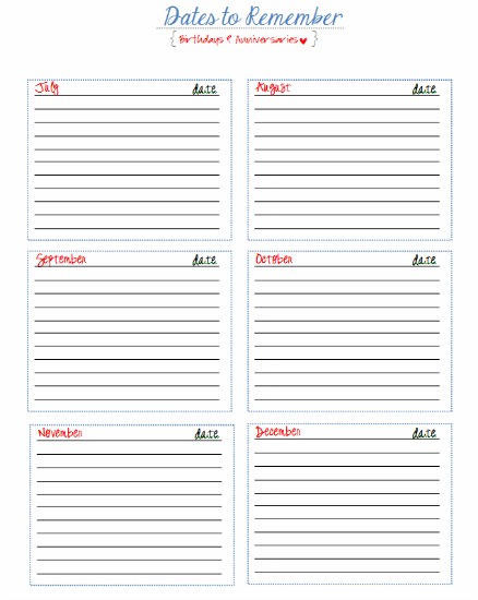 twenty63: Home Management Binder: Calendar & Contacts {Free Printables}