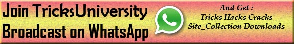 Join TricksUniversity Broadcast Channel on WhatsApp