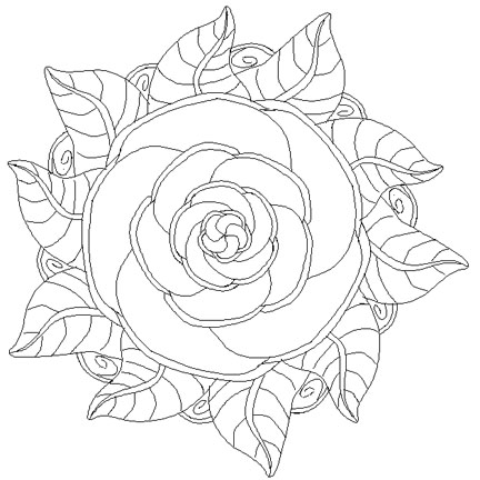 mandala skull and roses coloring pages - photo #23