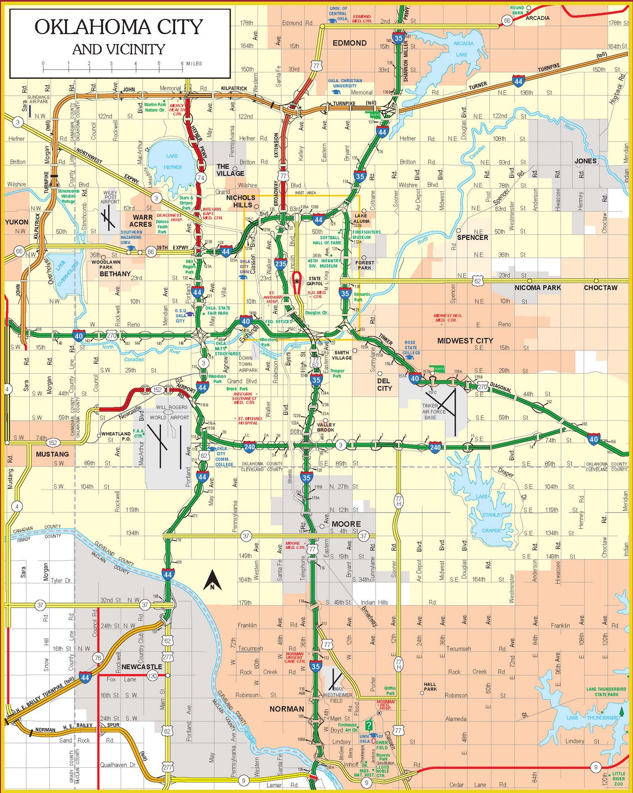 Oklahoma City Map Free Printable Maps Oklahoma City Map Free Printable Maps