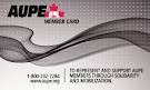 To order your new AUPE Member card or update your contact information, click on image below