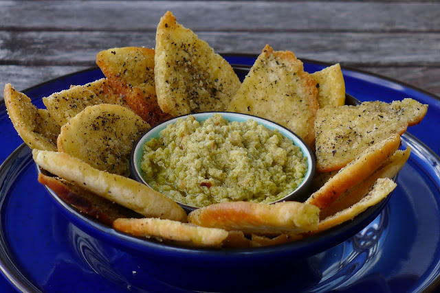 Green Olive Tapenade with Pita Chips