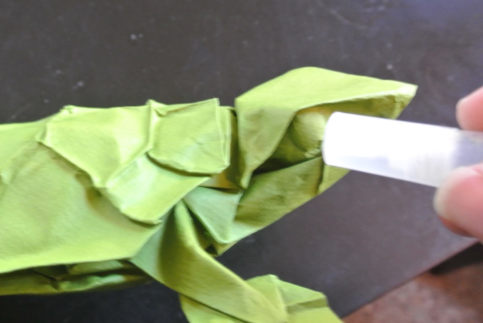 The Midnight Carver Wet Folding Cardstock Origami Turtle.