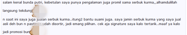 Promil dengan Serbuk Kurma langsung Tekdung Promil dengan Serbuk Kurma langsung Tekdung