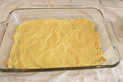 image of dough spread in baking dish