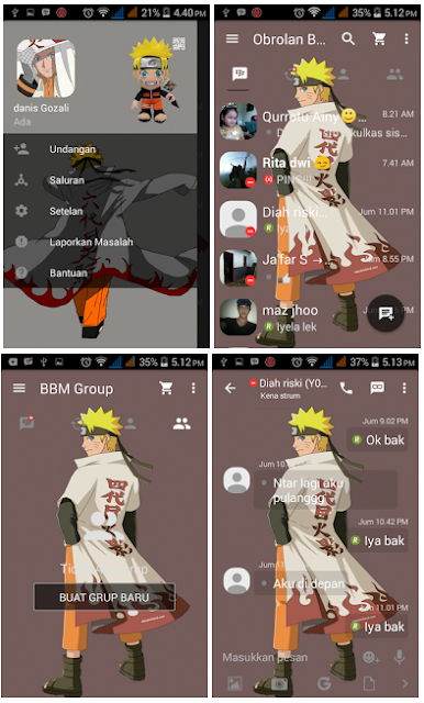 BBM Mod Naruto v2.13.1.14 APK ( Full DP )