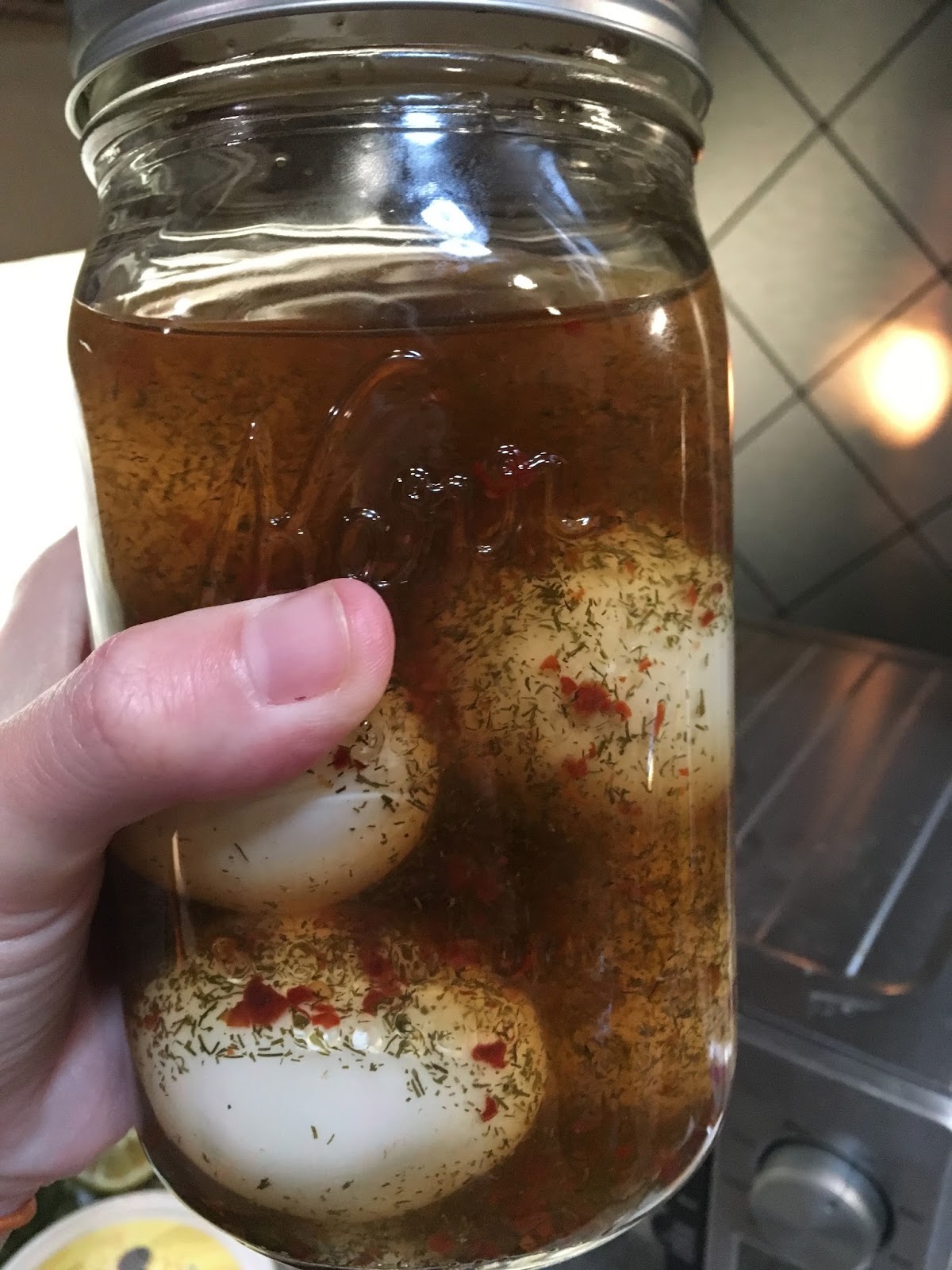 Spicy Dill Pickled Eggs