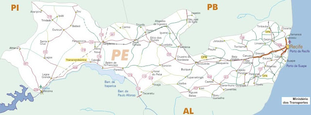 Mapa de Pernambuco
