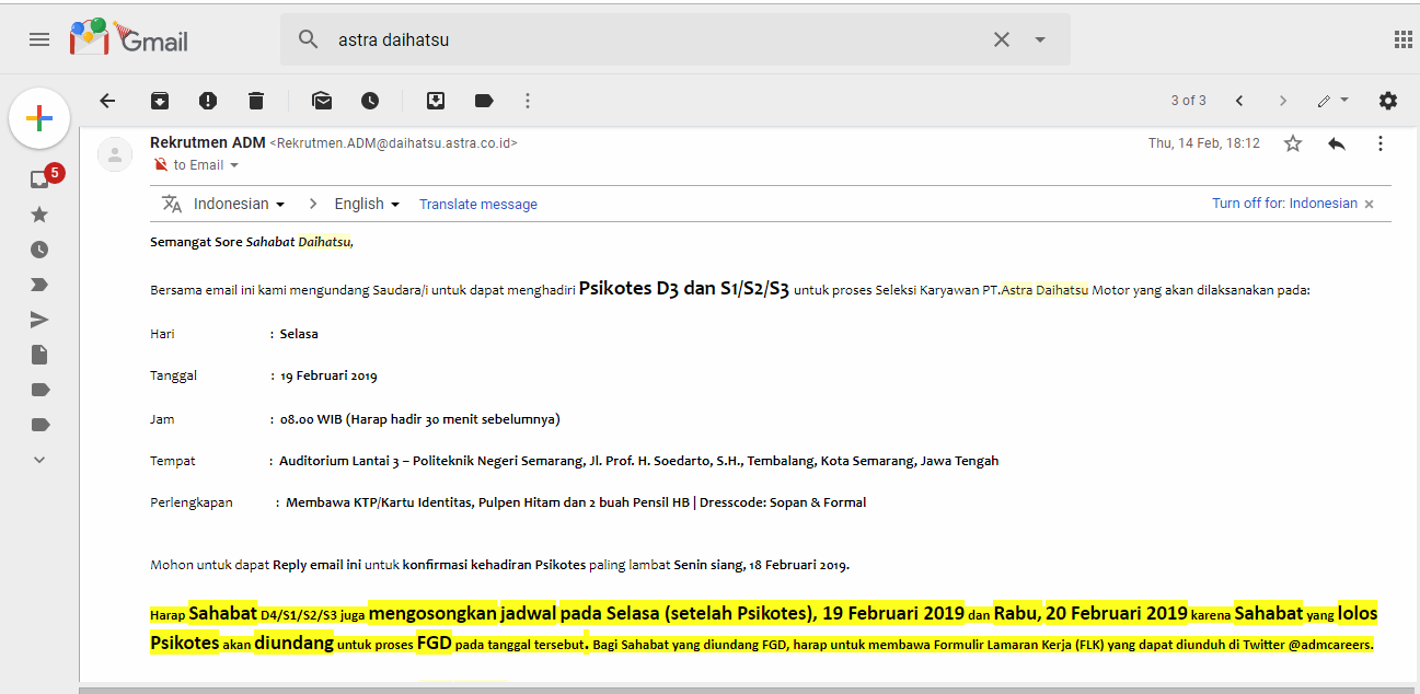 Mbahilal Pengalaman Psikotest Astra Daihatsu Motor