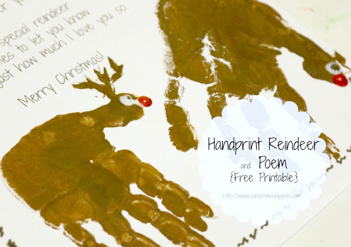 Handprint Reindeer Keepsake Crafts