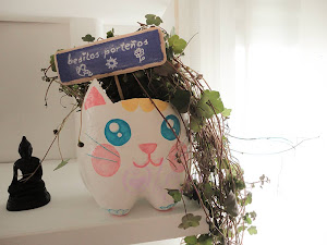 maceta gato - flower cat - pintura pizarra chalk paint 