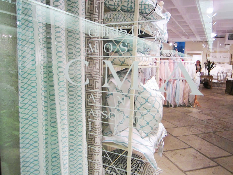 Nbaynadamas textiles in the Christian Mosso & Associaties showroom window