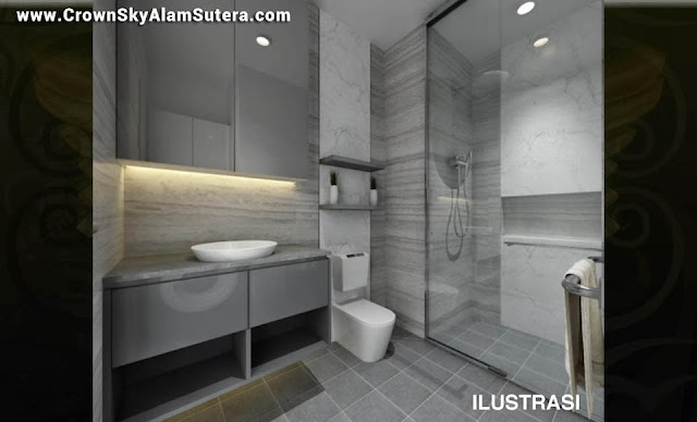 Toilet / bathroom design Crown Sky Alam Sutera
